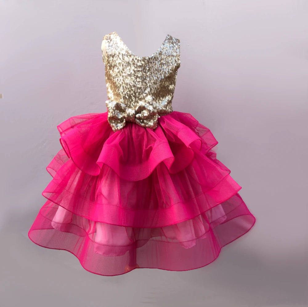 Olivia hot pink sequin tutu dress