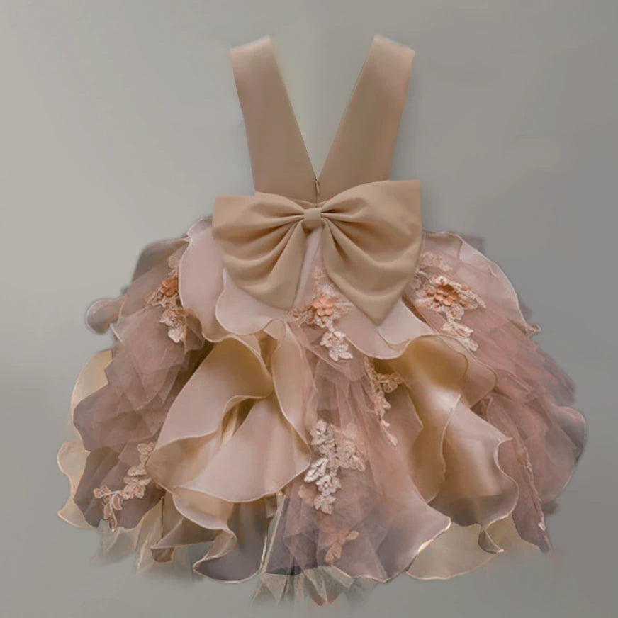 Annabella floral organza and tulle dress