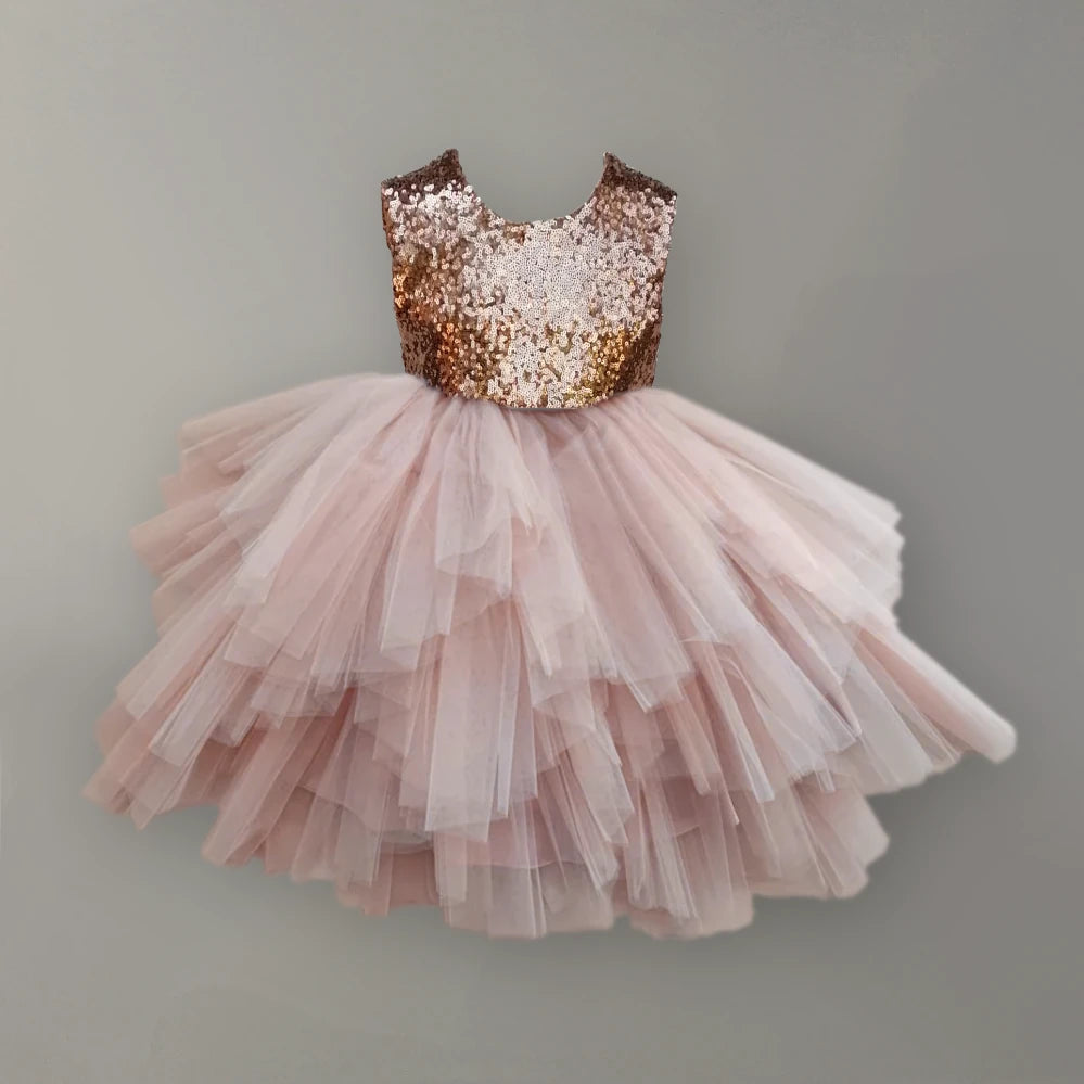 Beatrice sequin and layered tulle dress