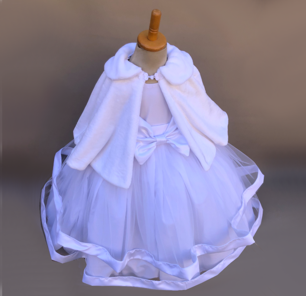 Catira all white flower girl gown