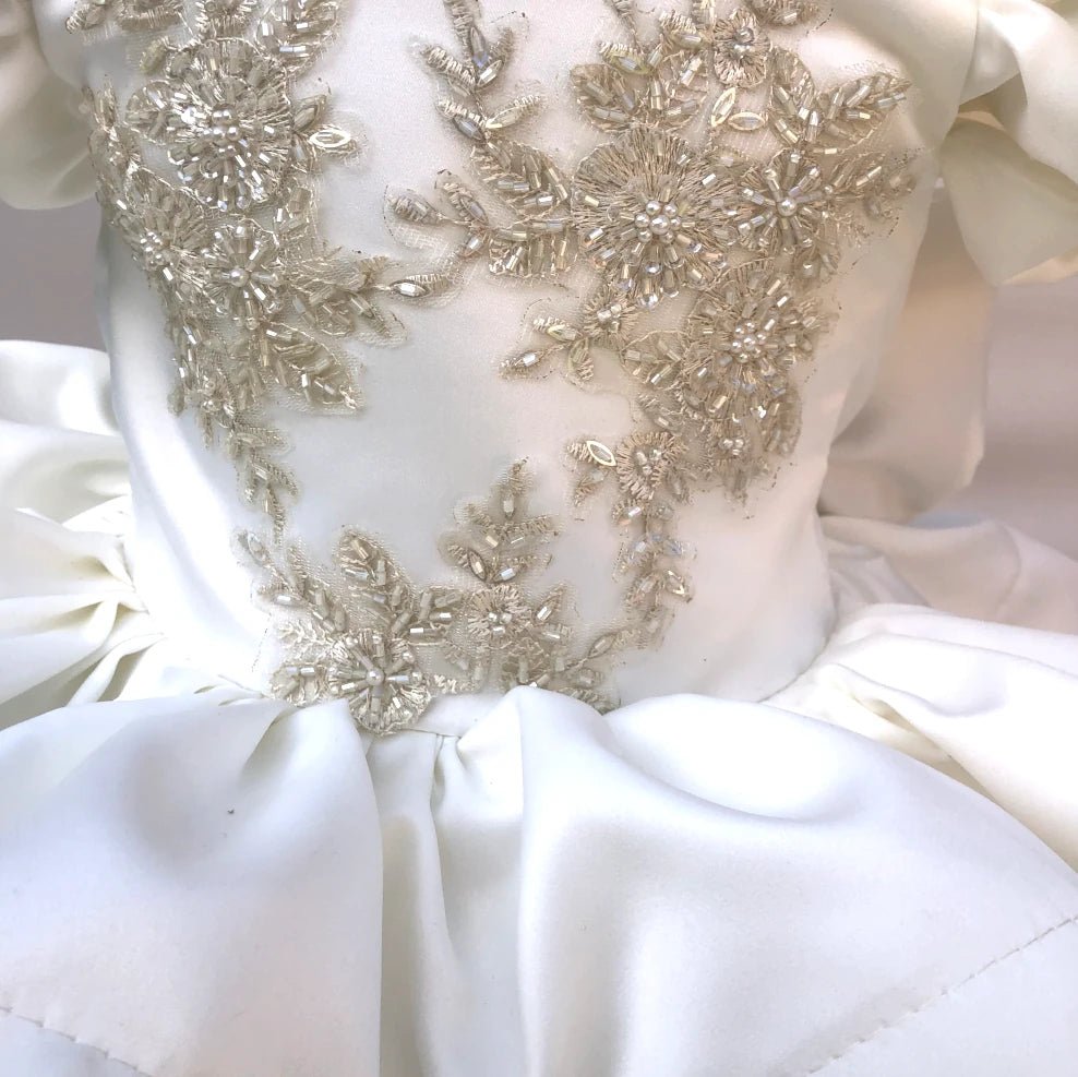 Isidora Ivory puffy sleeve dress