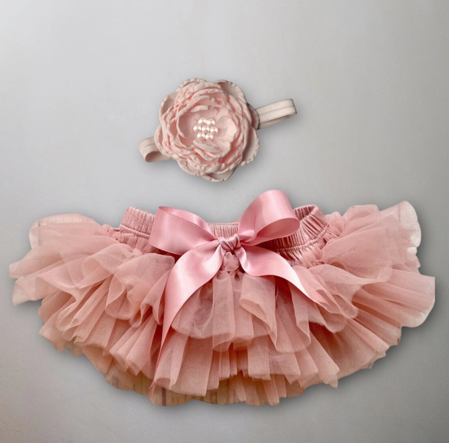 Pink tutu skirt with matching headband