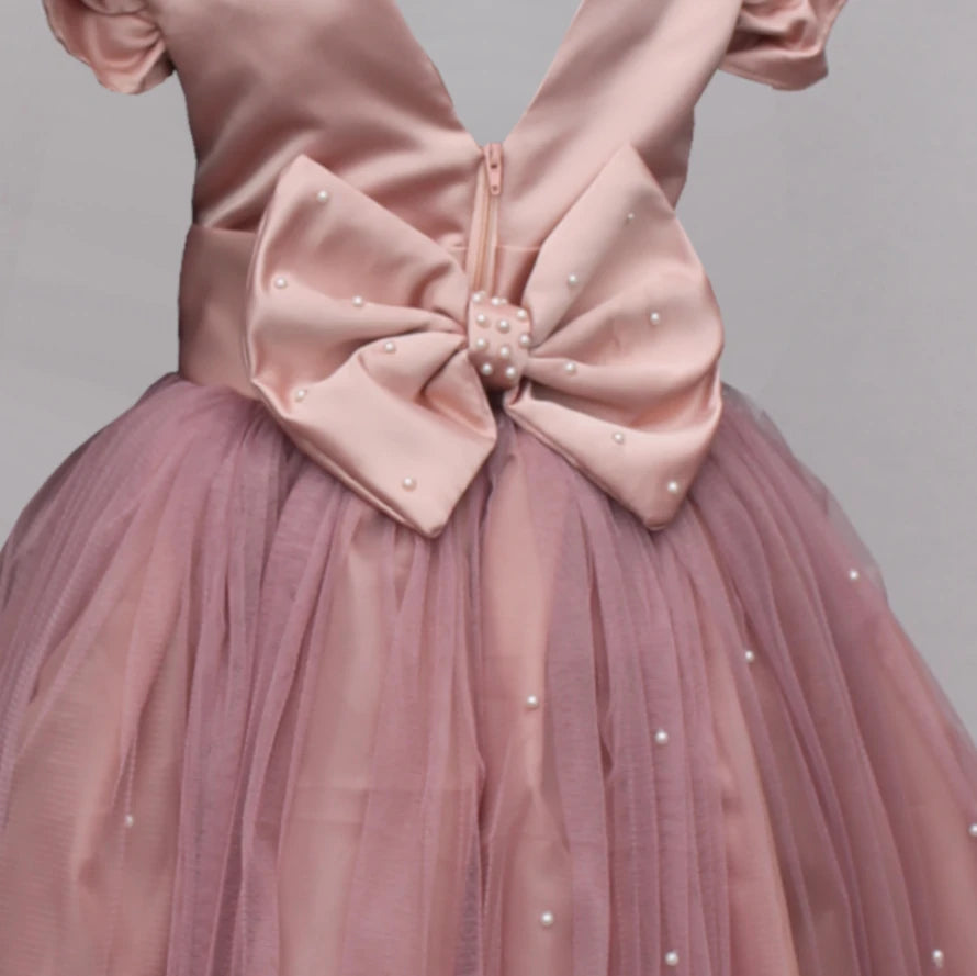 Cloe blush pink dress with pearls