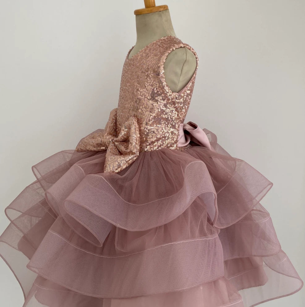 Elly Blush Pink Ruffled Tutu Dress