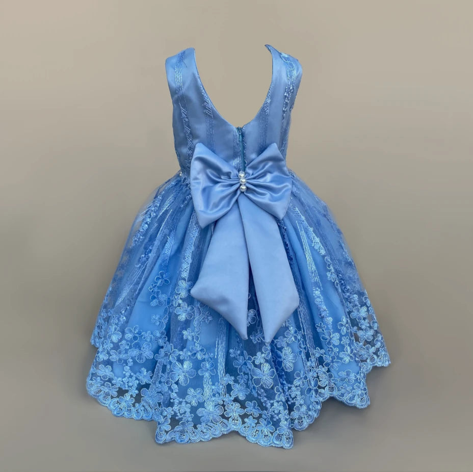 Pearla powder blue lace dress