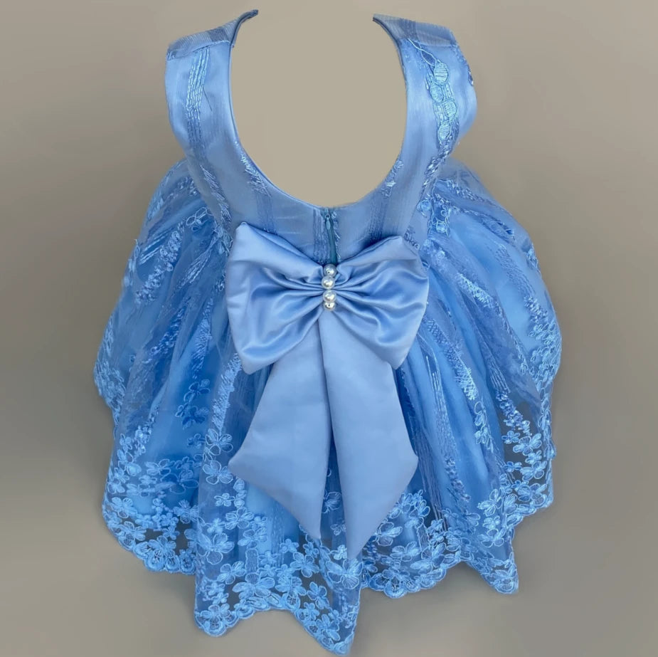 Pearla powder blue lace dress