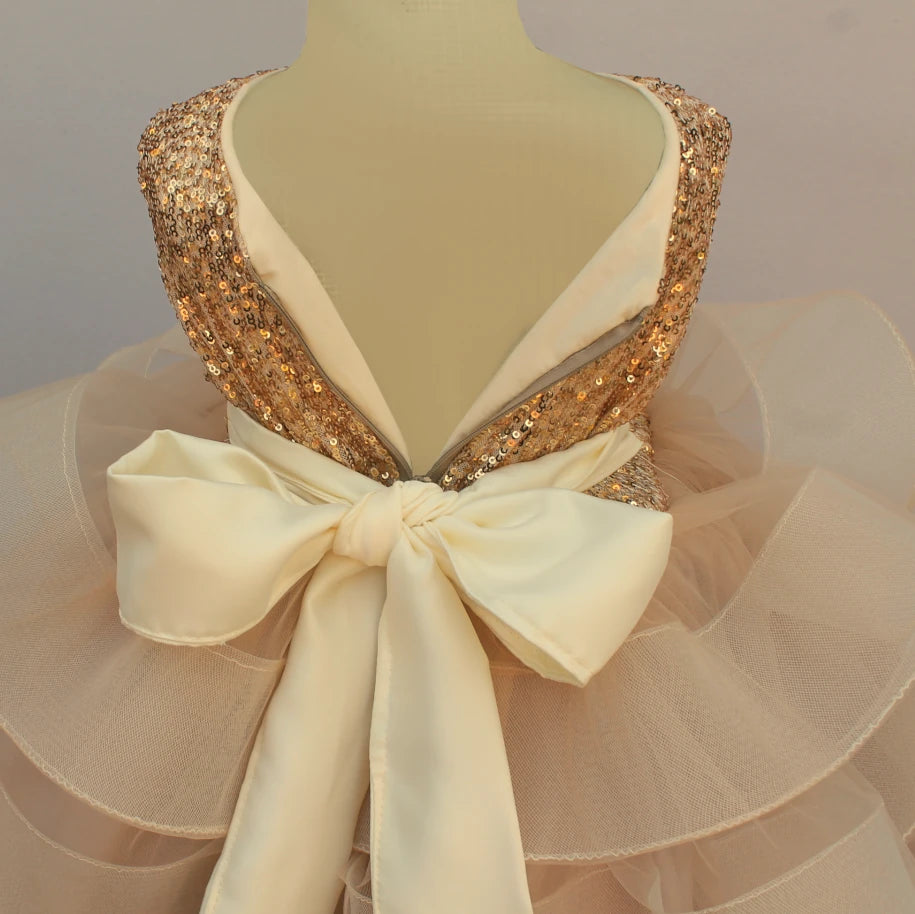 Charlotte golden sequin tutu dress