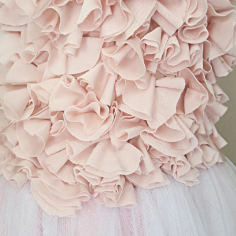Sia soft peach flower dress