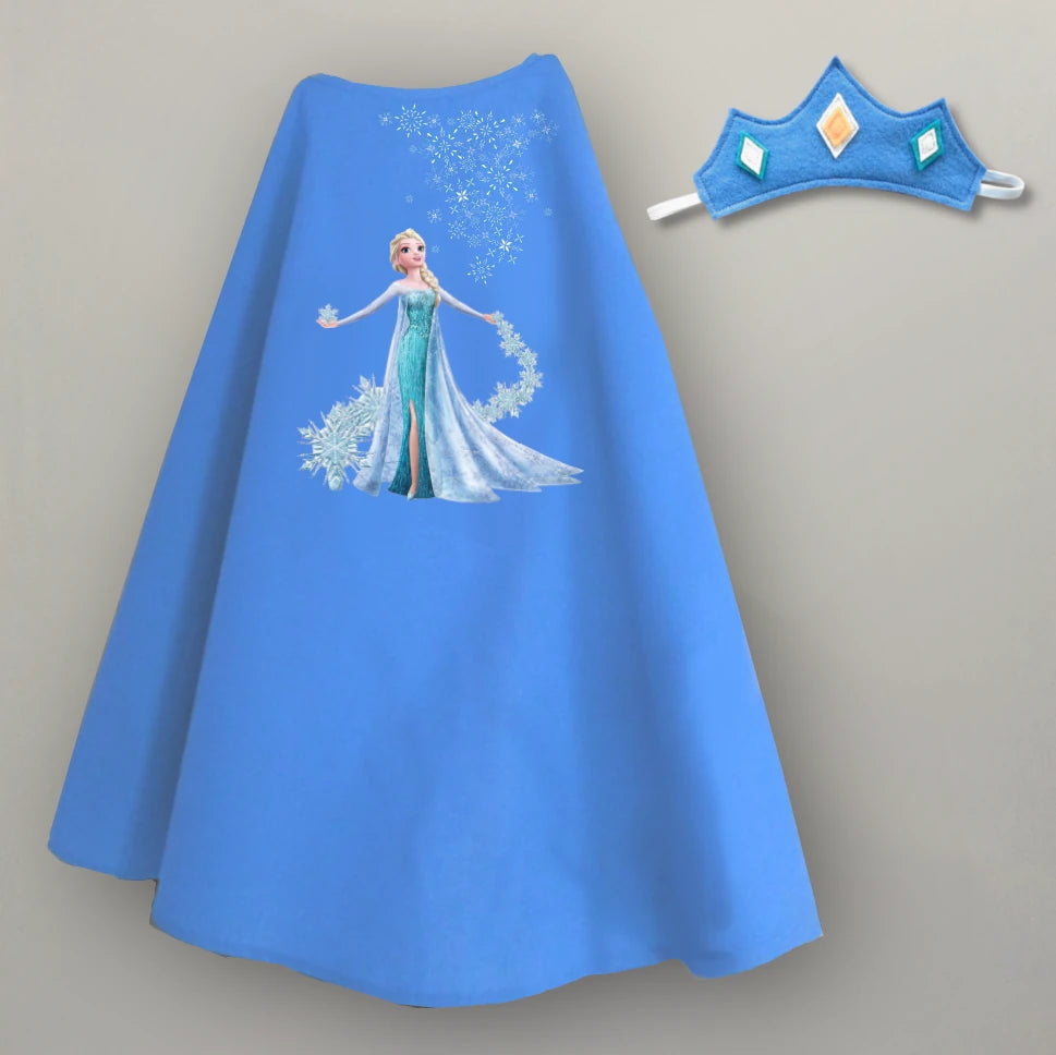 Princess Elsa Frozen cape and crown